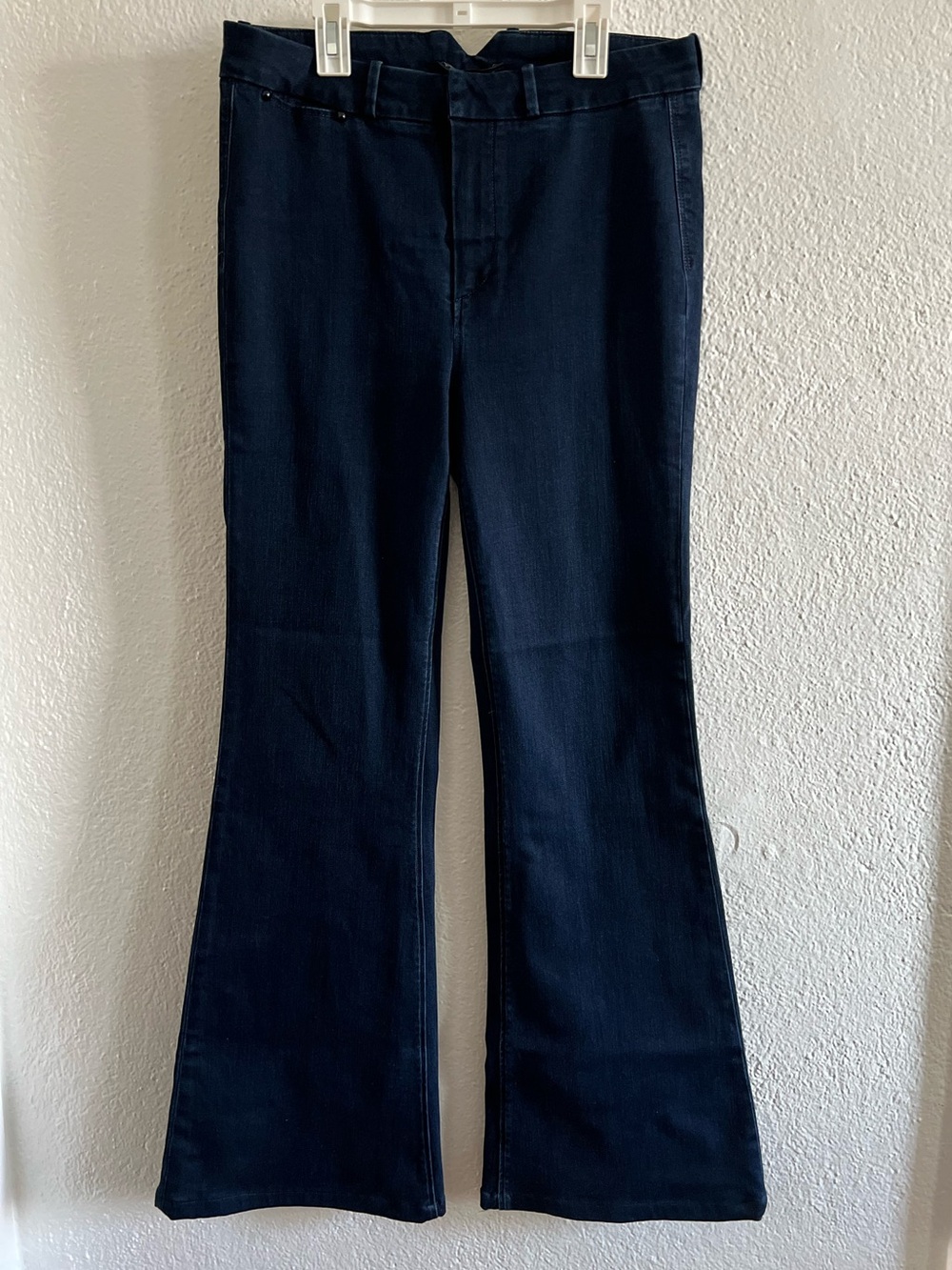 PAIGE Dark Navy Stretch Trousers